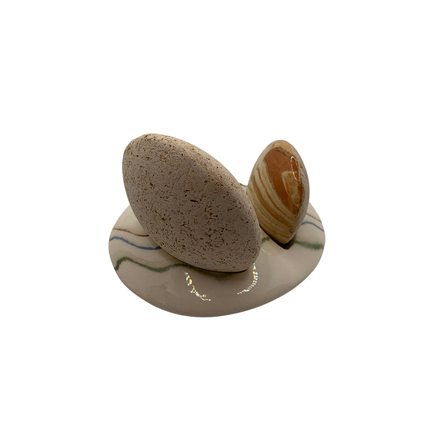 Lot double support pierre corps, pierre visage massage