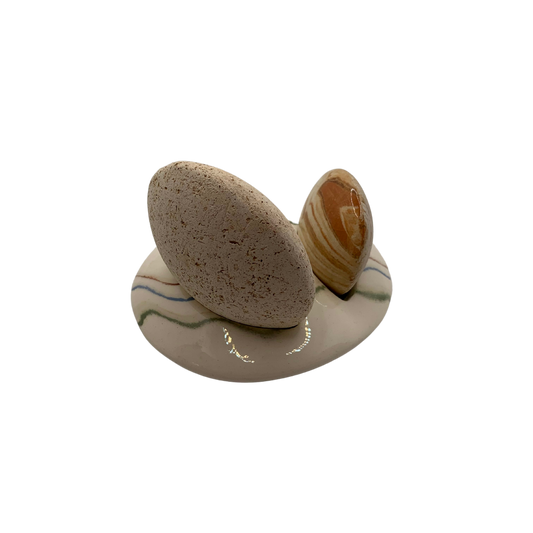 Lot double support pierre corps, pierre visage massage