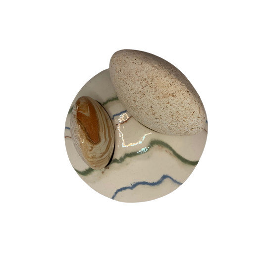 Lot double support pierre corps, pierre visage massage