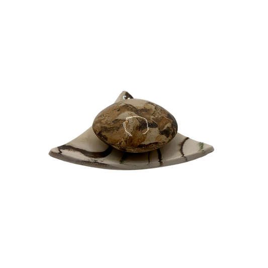 Lot pierre visage massage, coupelle